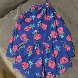 GB Girls Kids Pineapple Print Shorts and Top Set
